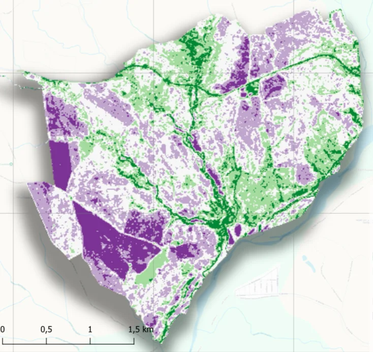 Mapa de capas ecológicas generado por Wild Square